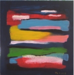 bunte wiese - acryl auf leinwand - 50 x 50