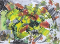 spachtel 6 - acryl und grafit auf papier